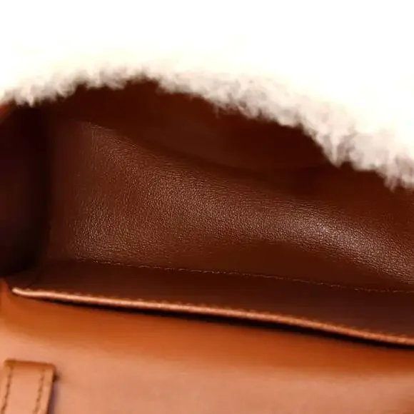 Celine Triomphe Shoulder Bag Shearling #227416C18B - Picture 5 of 8